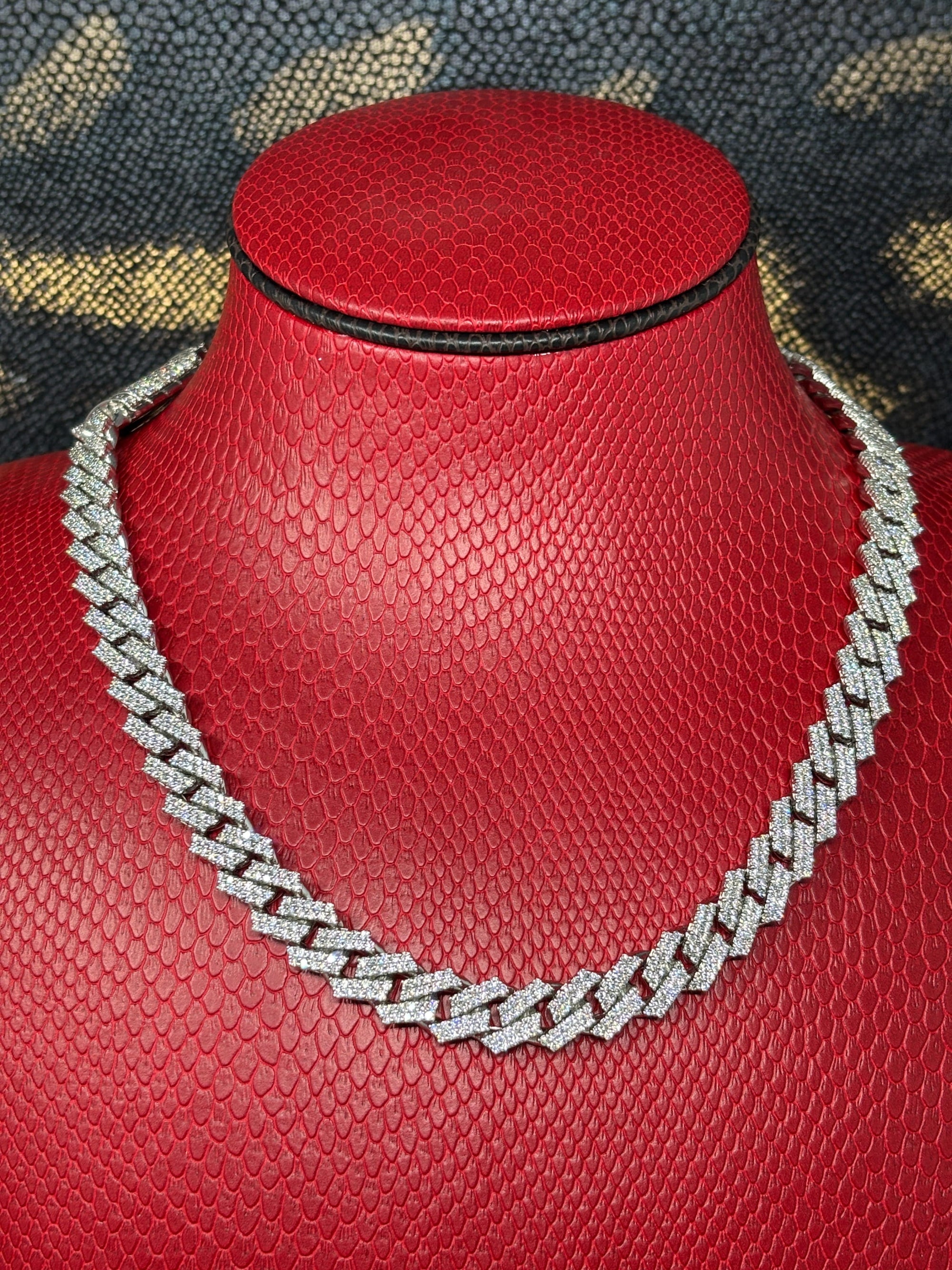 Bijoux Liquidation | Neuf 10.5mm Cuban prong diamant