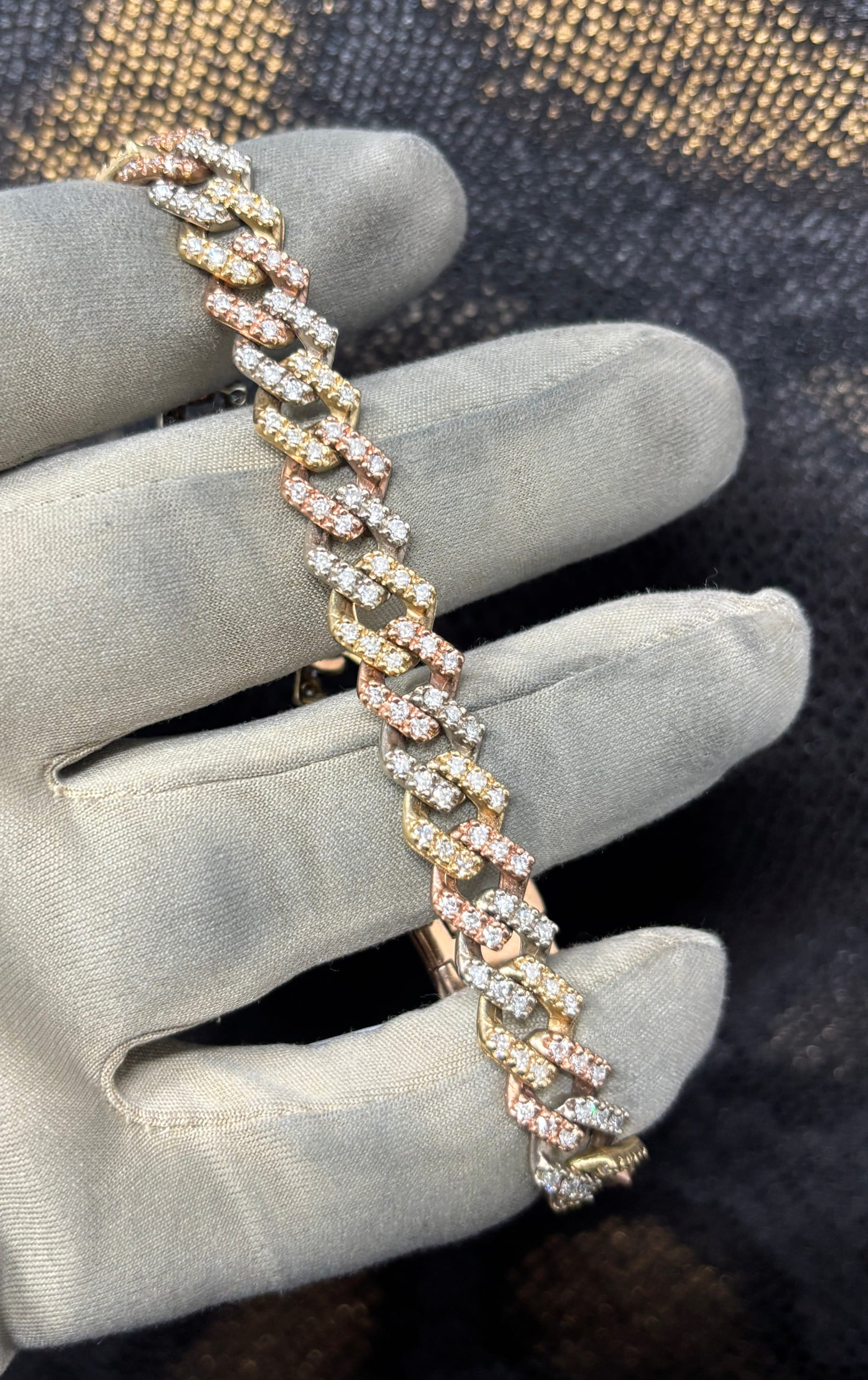 Bijoux Liquidation | Neuf 10mm Bracelet Cuban prong 3 tons