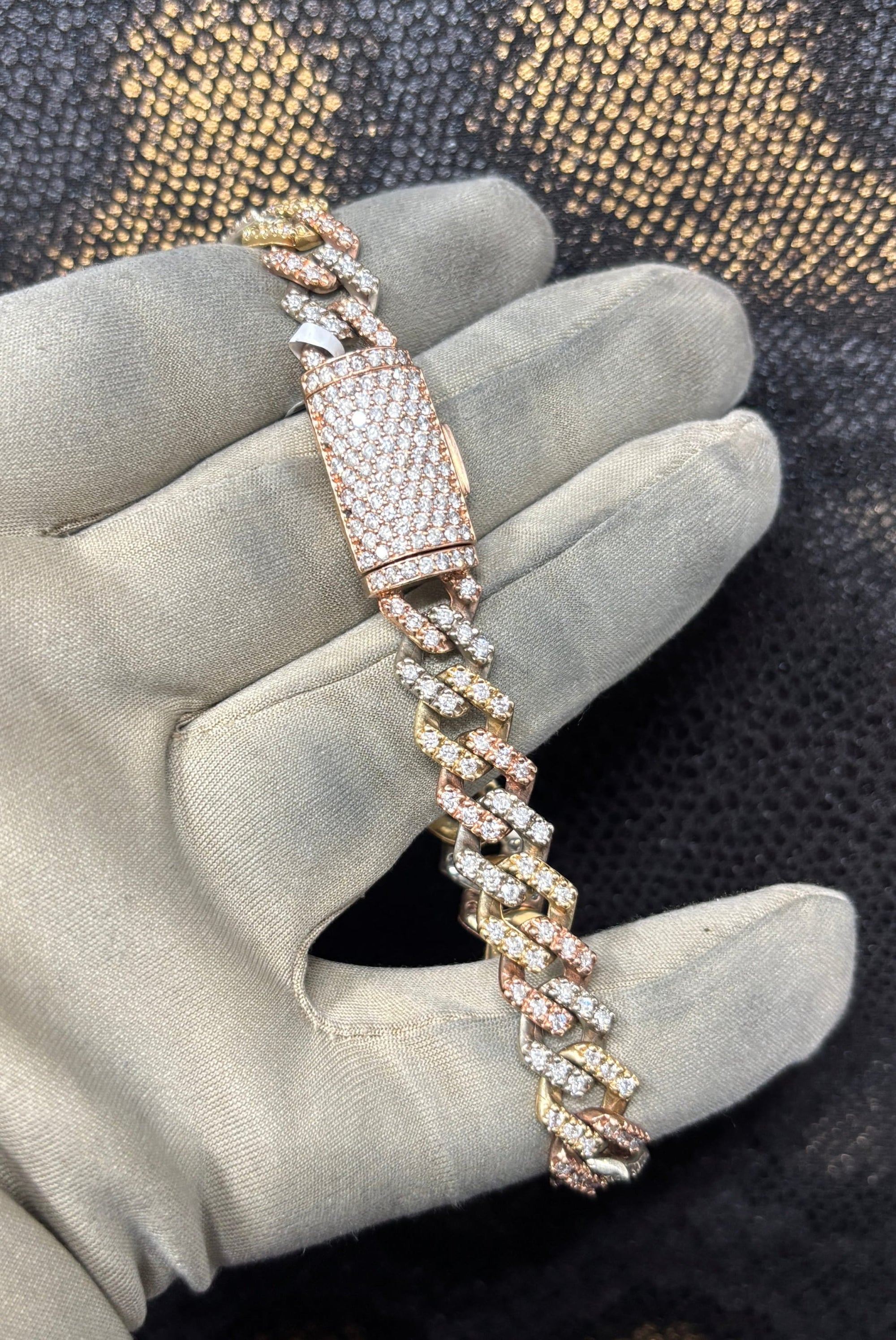 Bijoux Liquidation | Neuf 10mm Bracelet Cuban prong 3 tons