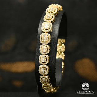 10mm Bracelet Tennis Square Baguette - Or Jaune