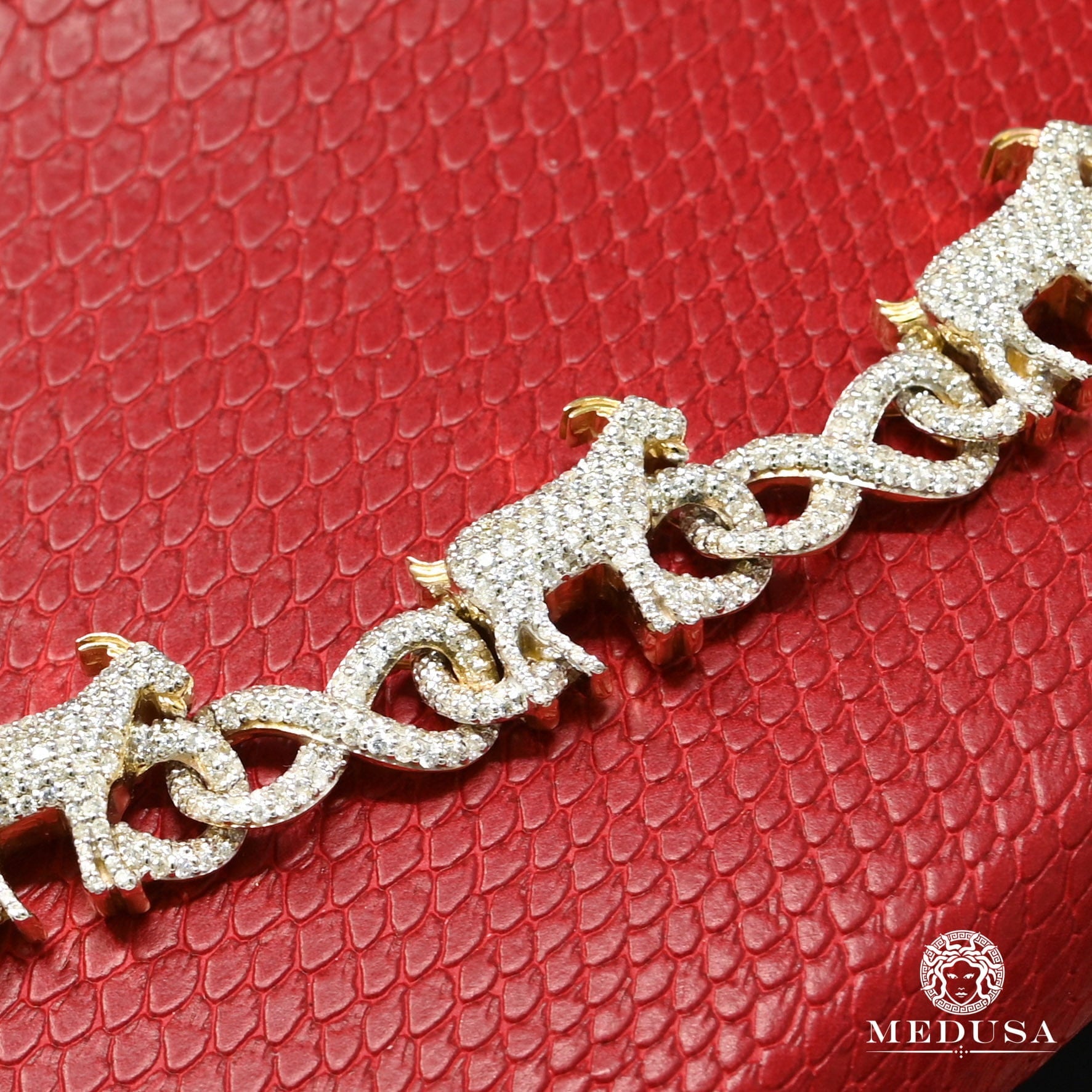 Chaîne à Diamants en Or 10K | Chaîne 11mm Goat Chain Diamant 24’’ / Diamants / Or Jaune