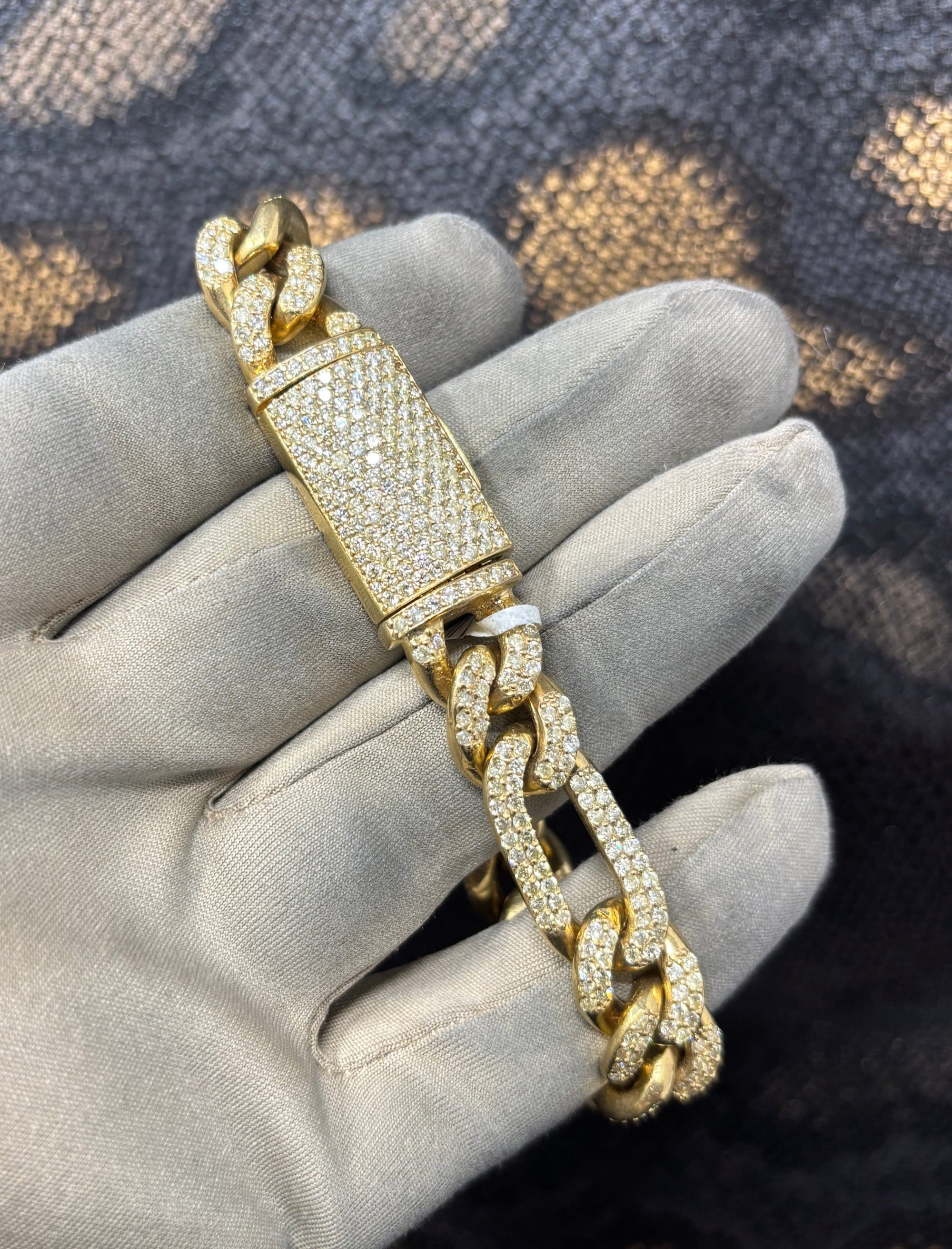 Bijoux Liquidation | Neuf 12mm Bracelet figaro diamant