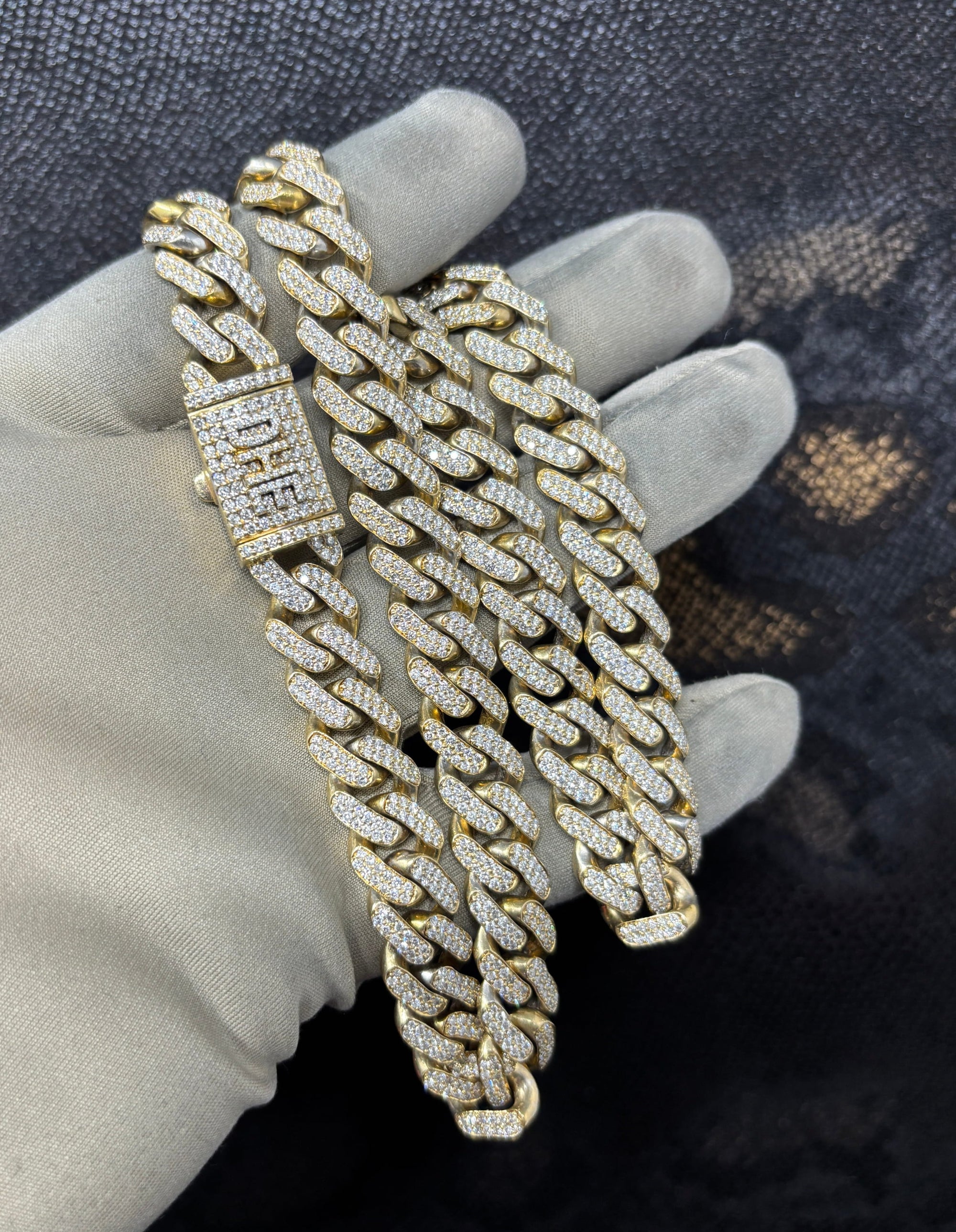 Bijoux Liquidation | Neuf 12mm cuban diamant