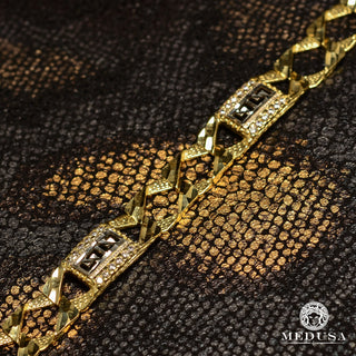 13mm Gianni M6 Bracelet  - 8'' / Gold 2 Tones