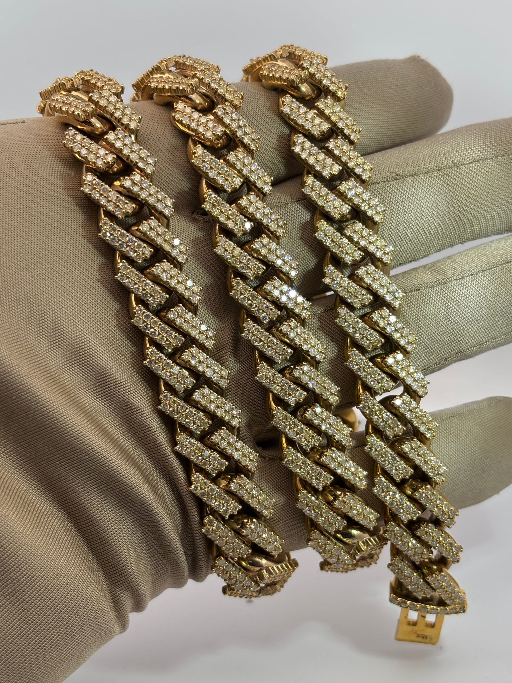 Bijoux Liquidation | Neuf 14mm cuban prong diamant