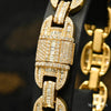 14K Gold Diamond Bracelet | Men&#39;s Bracelet 15mm Gucci Baguette Bracelet 8.5&#39;&#39; / Yellow Gold