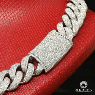 18mm Cuban Full White Gold Diamond  - 24'' / Diamonds / White Gold