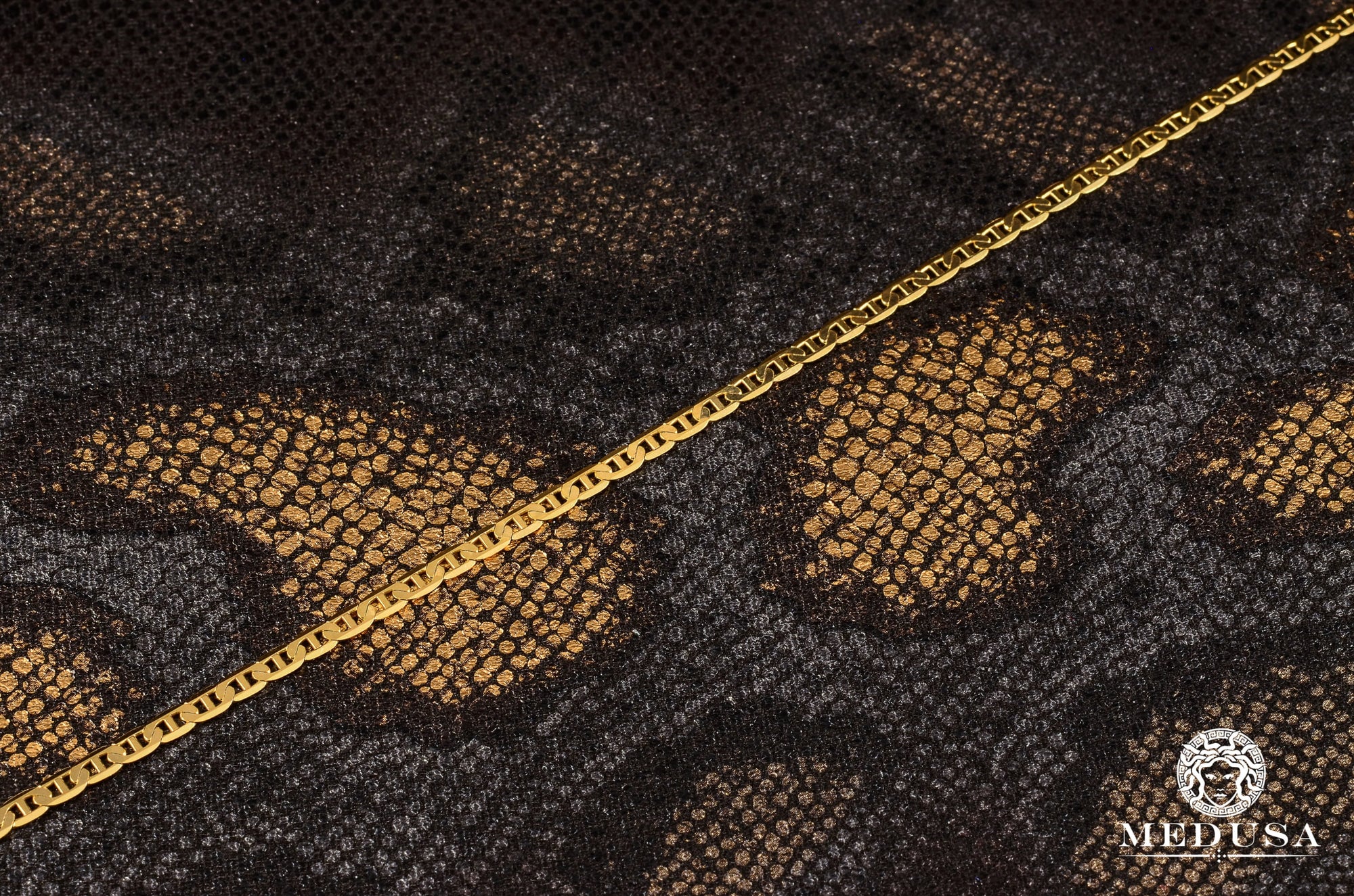 Bracelet en Or 10K | Bracelet Homme 3.5mm Bracelet Mariner Flat