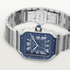 Montre Cartier | Homme 40mm Santos 100 XL - Full Blue Bezel Stainless