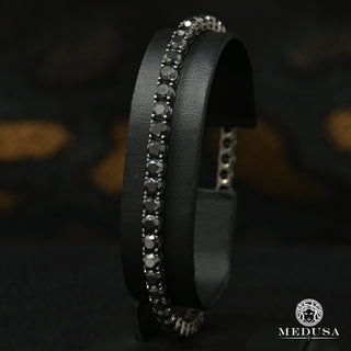 4mm Bracelet Tennis - Diamant Noir - Or Noir