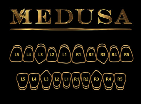 Medusa Custom Grillz in Yellow Gold Custom Jewelry