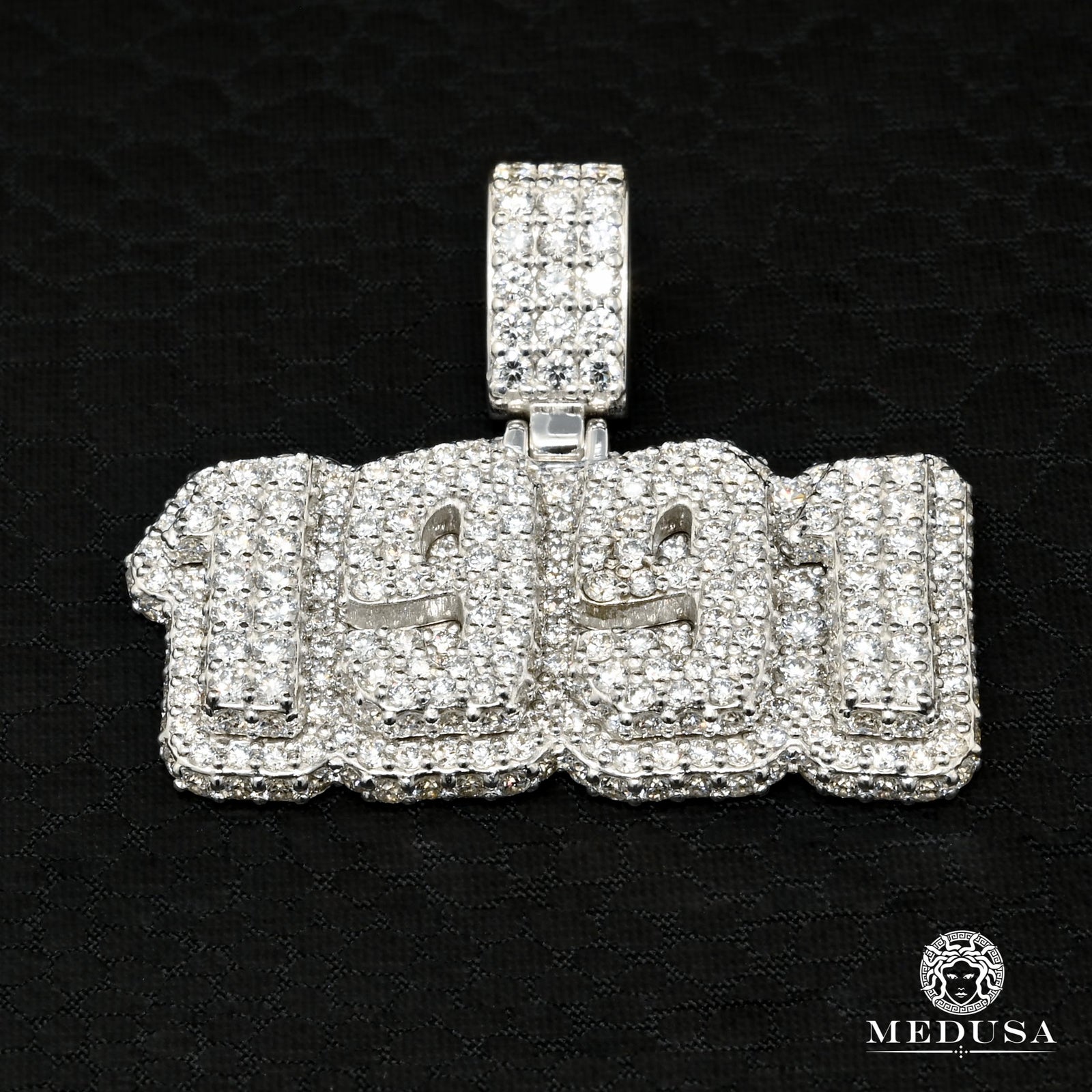 Pendentif 1991 Diamant VVS1 OR Blanc 14K Medusa