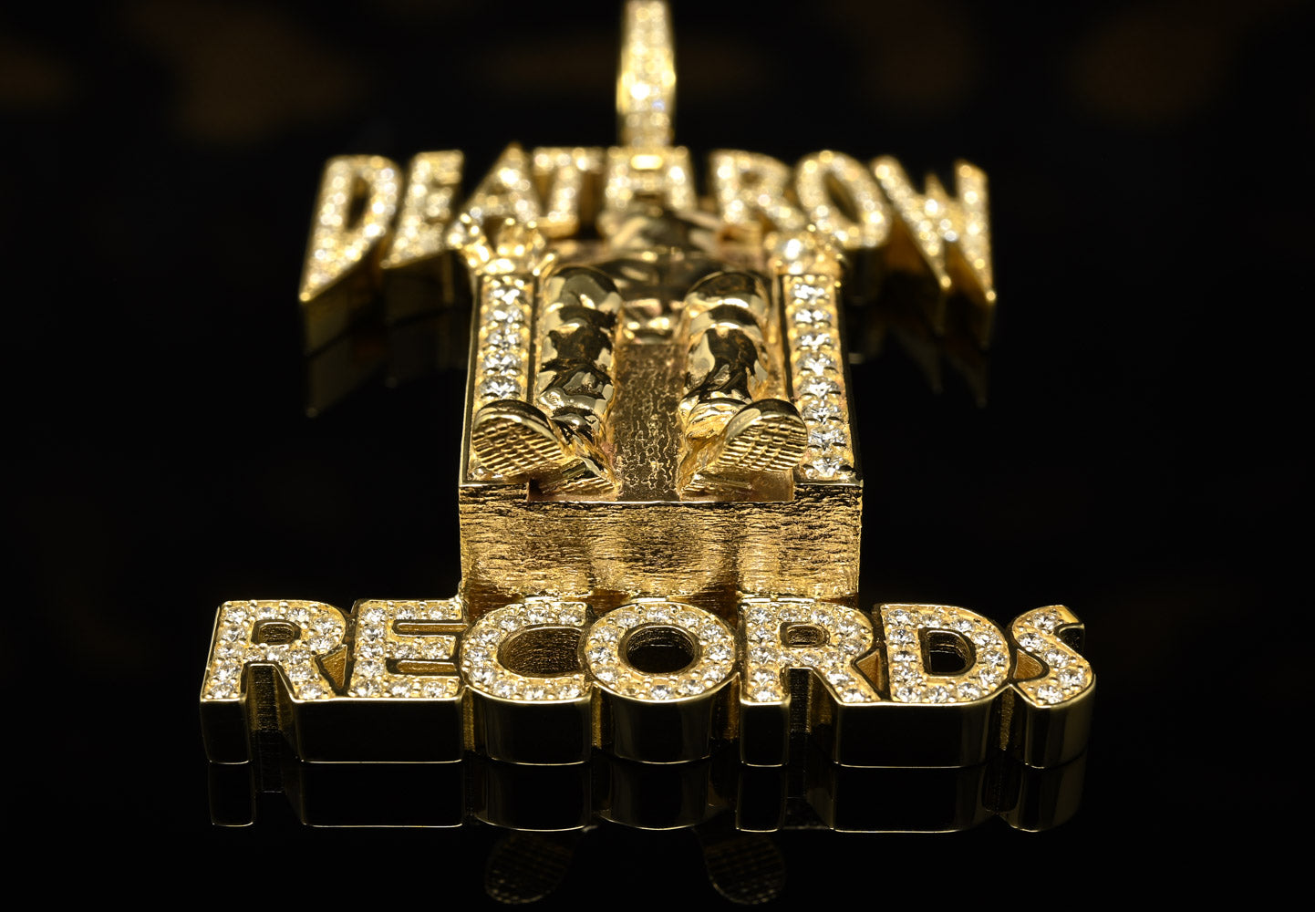 Pendentif Deathrow Record en Or et Diamant