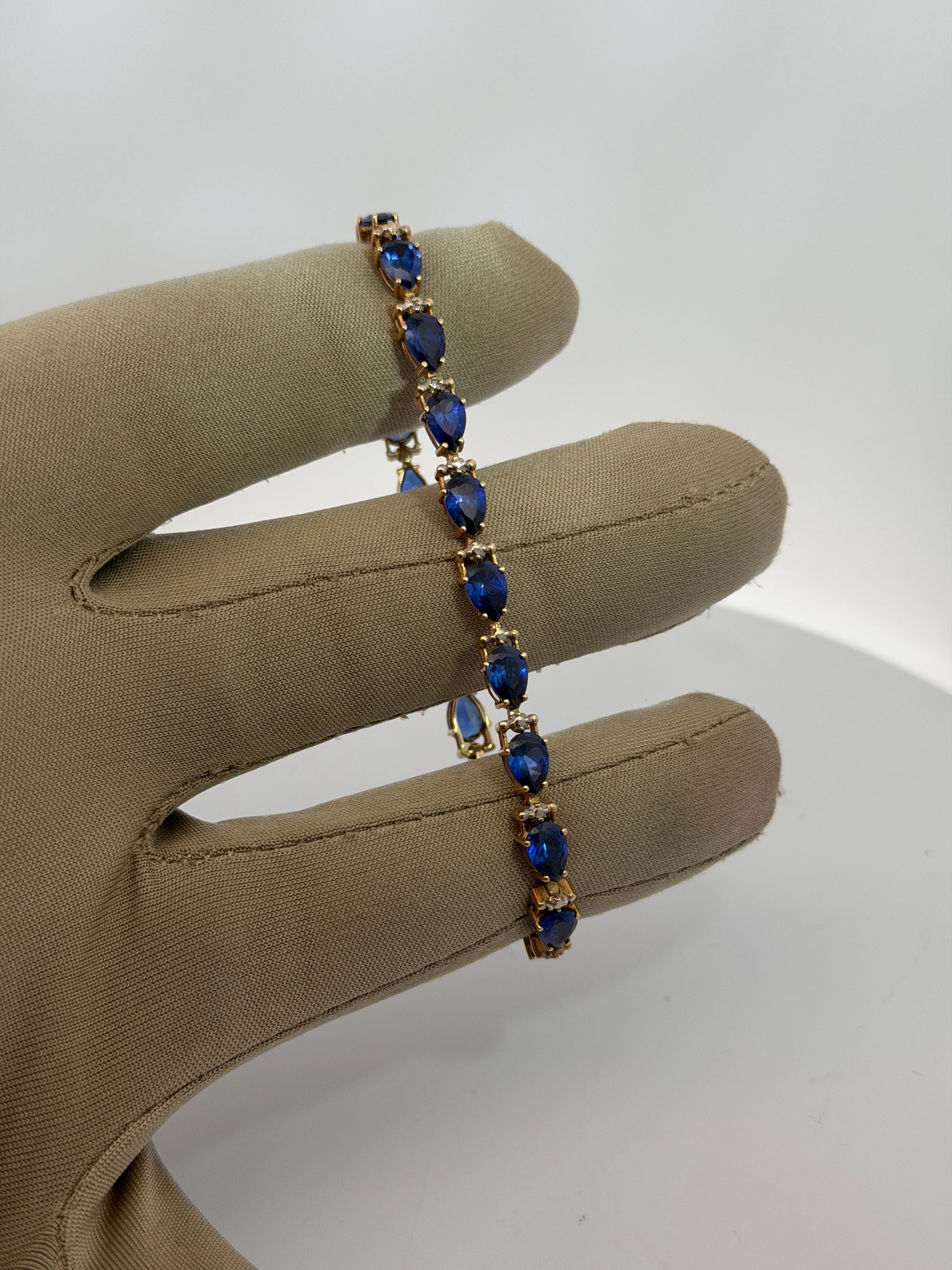 Bracelet tennis saphir
