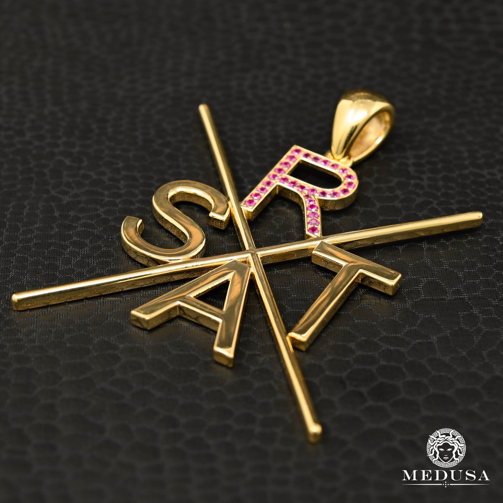 Rodeo Tattoo Pendentif Or avec Rubis 14K