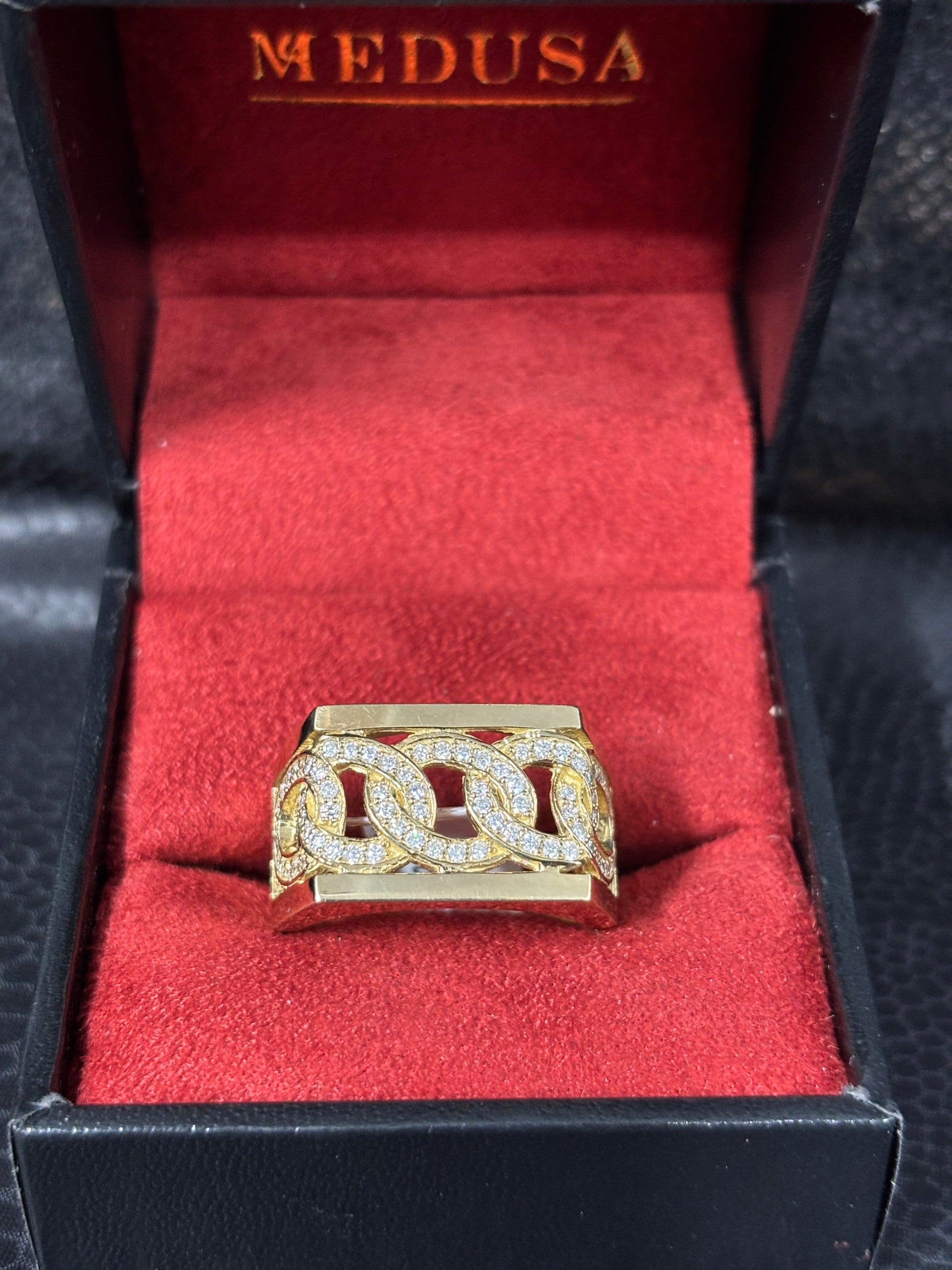 Bijoux Liquidation | Neuf Bague Cuban Square Diamant (SB27)