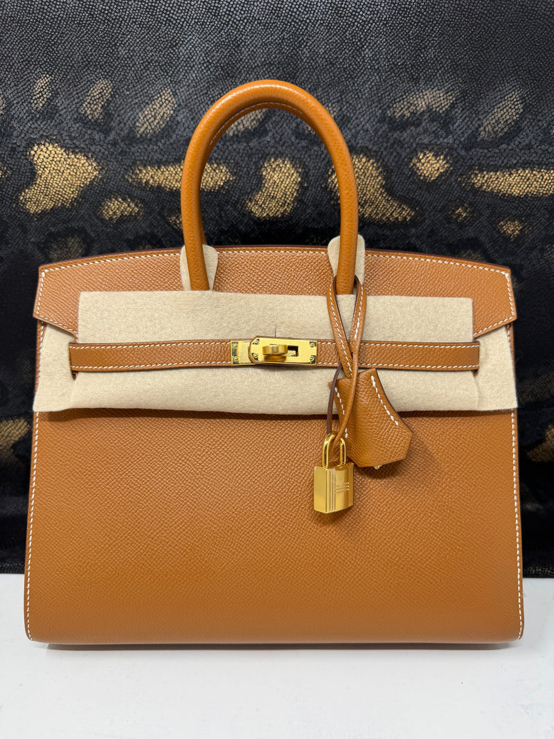 Hermès Birkin 25 Epsom Gold Leather Gold Hardware Sacs à Main