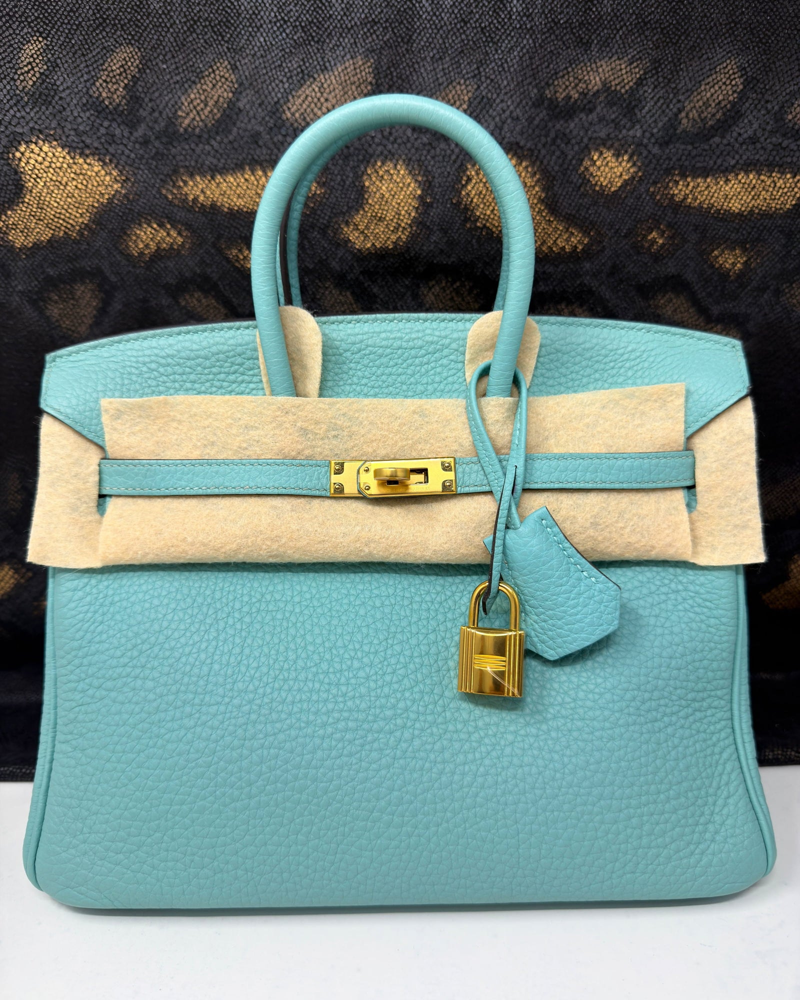 Birkin 25 Togo Bleu Atoll Gold Hardware