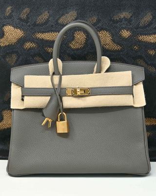 Birkin 25 Togo Gray Pewter Gold Hardware