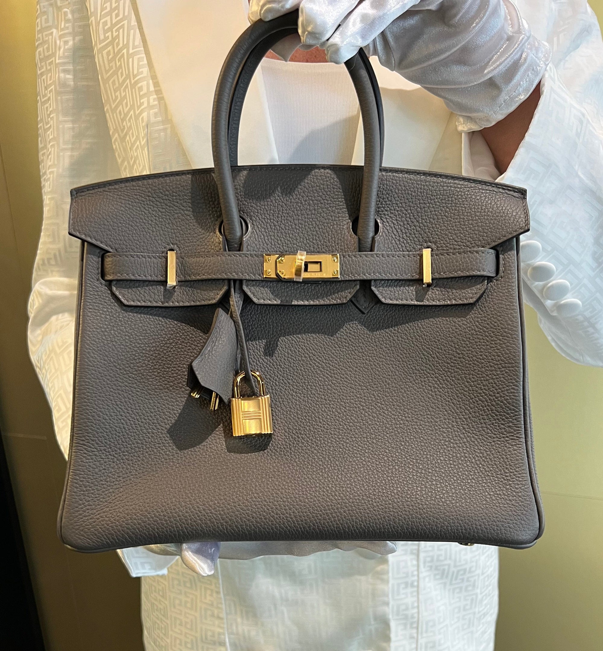 Hermès | Sacs à Main Birkin 25 Togo Gris Etain Gold Hardware