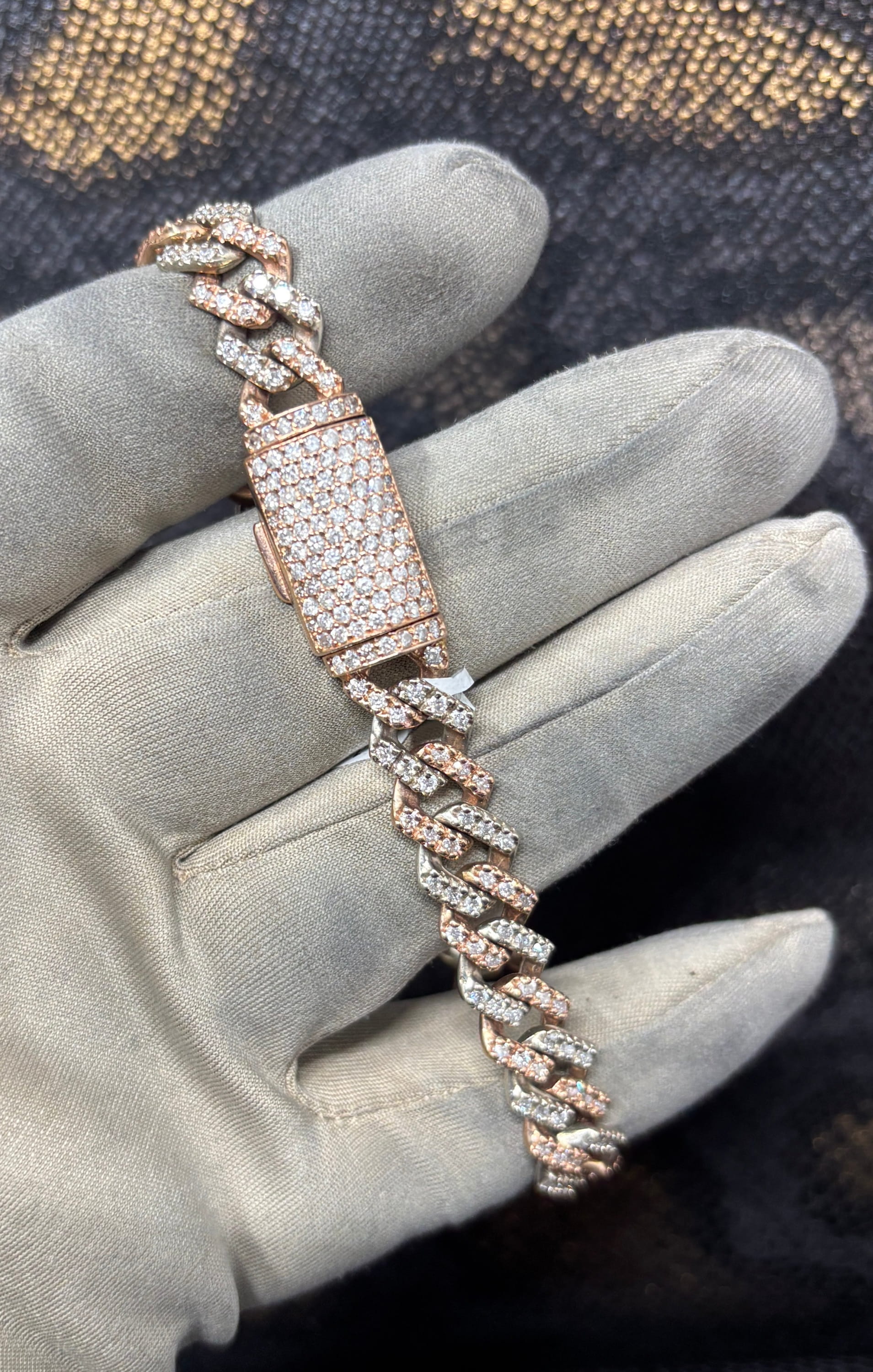 Bijoux Liquidation | Neuf Bracelet 10mm cuban prong 2 tons