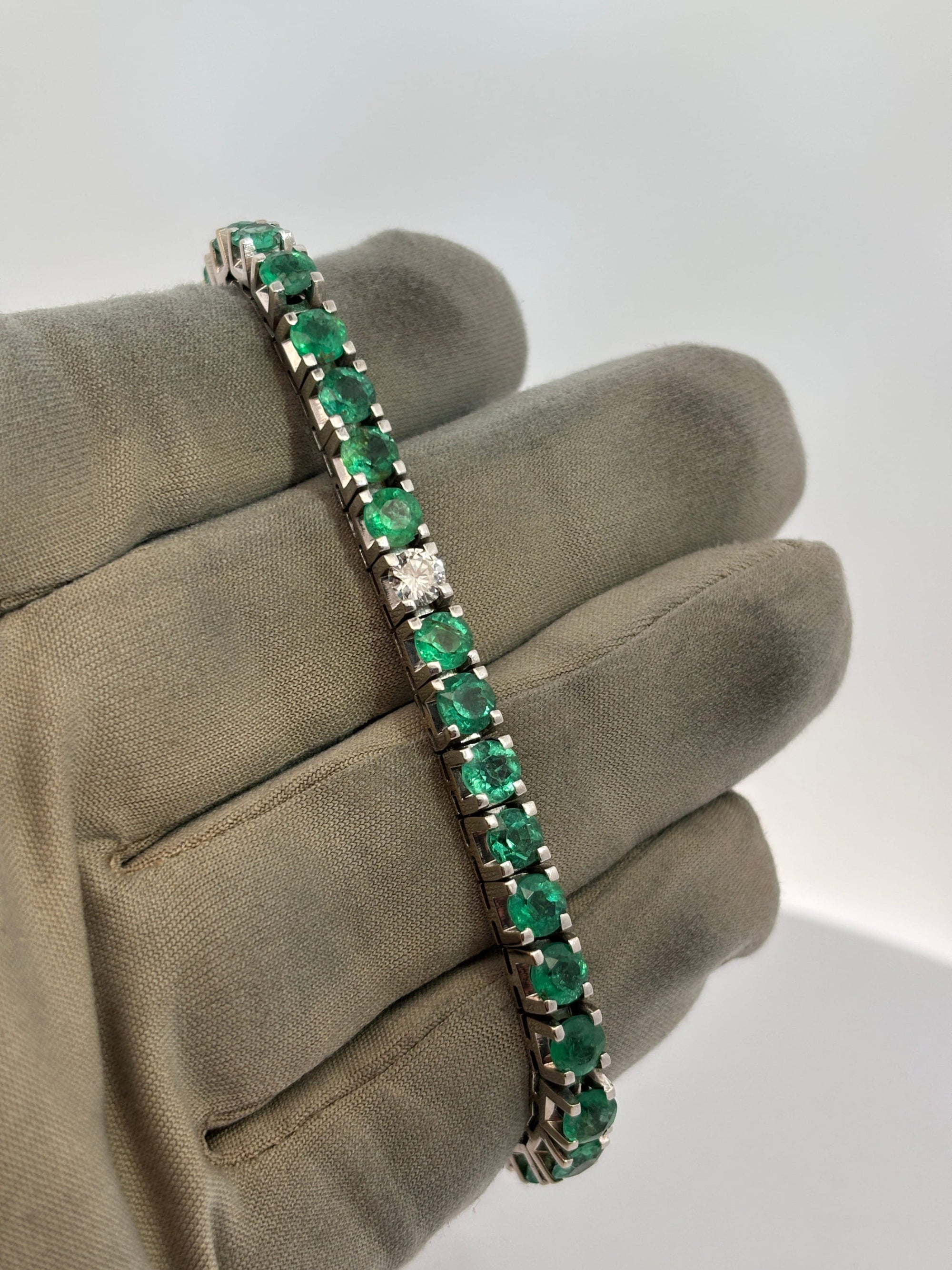 Bijoux Liquidation | Neuf Bracelet 5mm Tennis Émeraude
