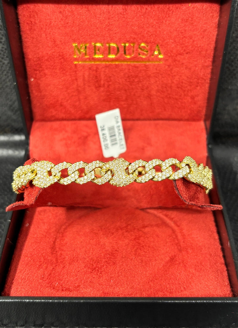 Bijoux Liquidation | Neuf Bracelet Gucci Cuban Diamant (SB11)