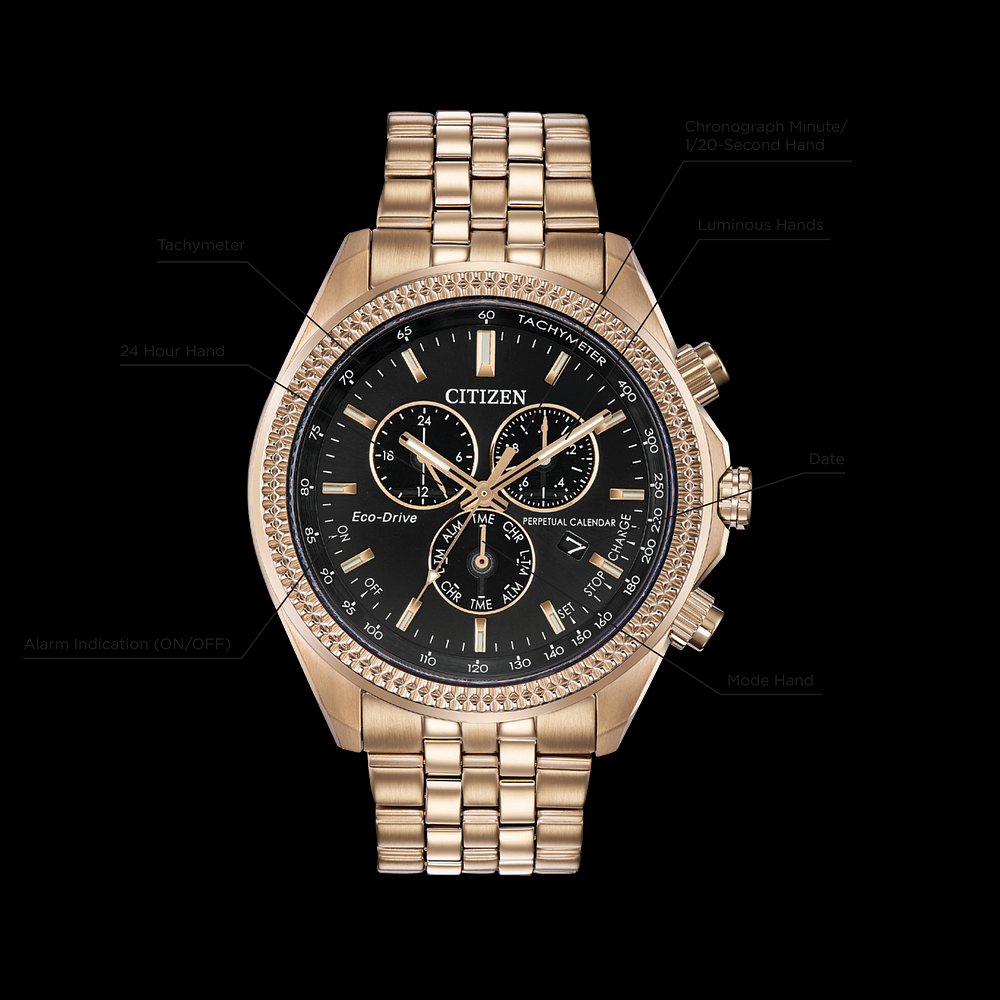 Montre Citizen | Montre Homme Citizen Perpetual Calendar Chrono BL5563-58E Or Rose