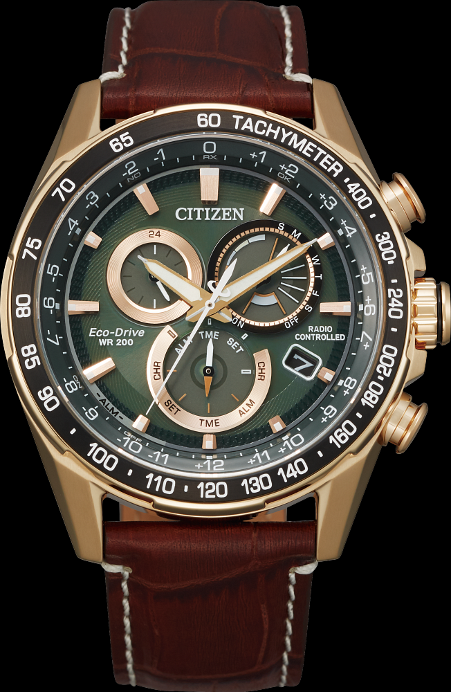 Montre Citizen | Montre Homme Citizen Perpetual Chrono A-T CB5919-00X Or Rose