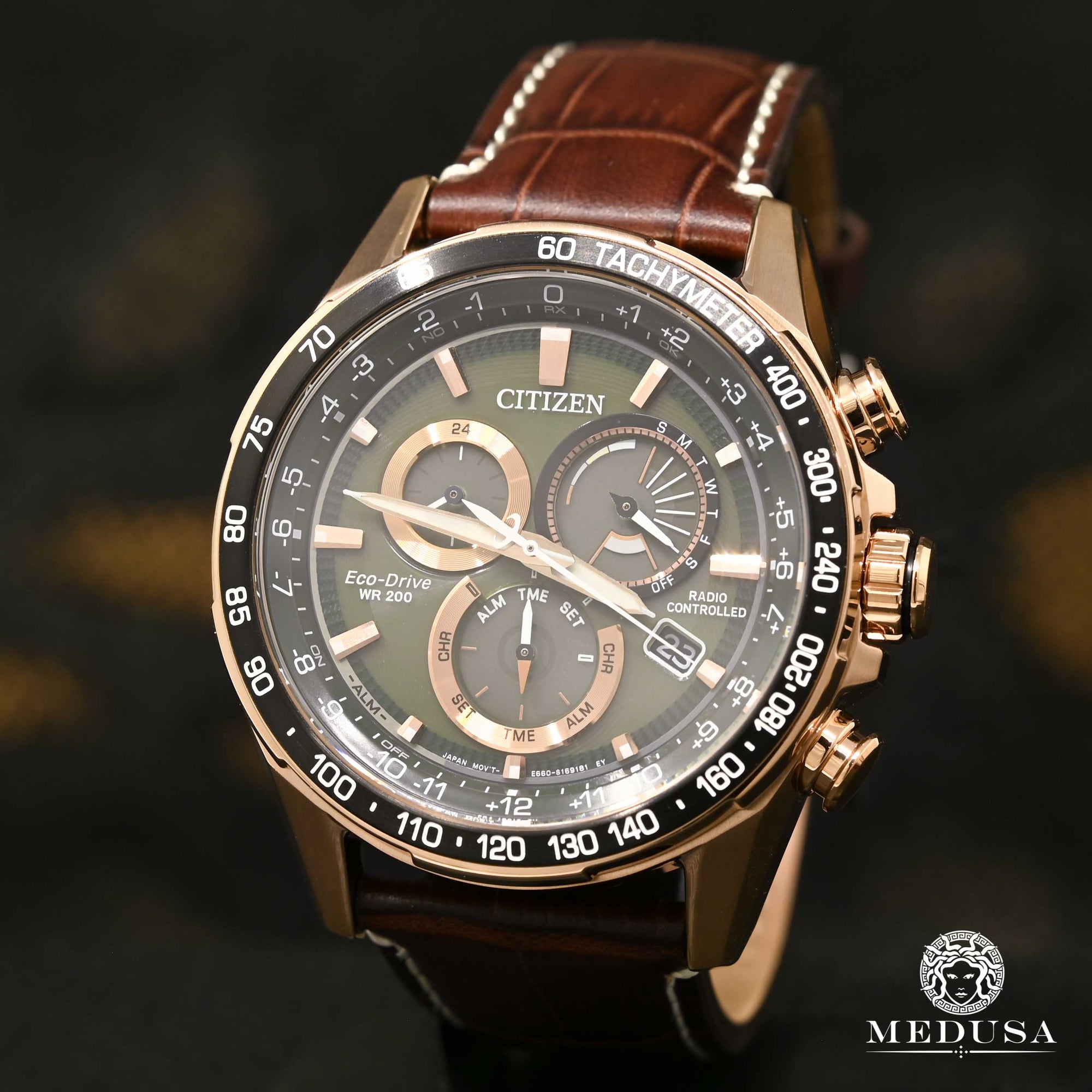 Montre Citizen | Homme Perpetual Chrono A - T CB5919 - 00X Or Rose