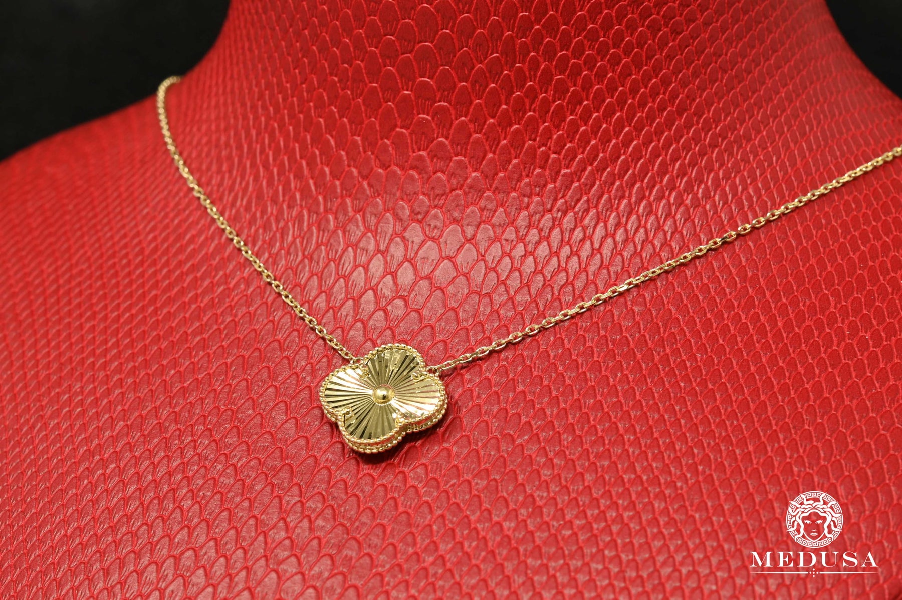 Collier - Or 10K tricolore jaune, blanc & rose paperclip pavé cz - CHG106
