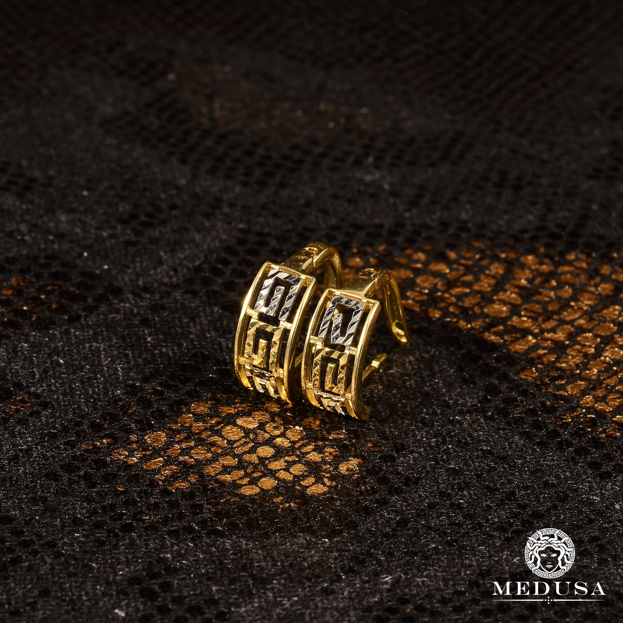 Clip-On en Or 10K | Boucles d’Oreilles Deluxe F5 Or 2 Tons