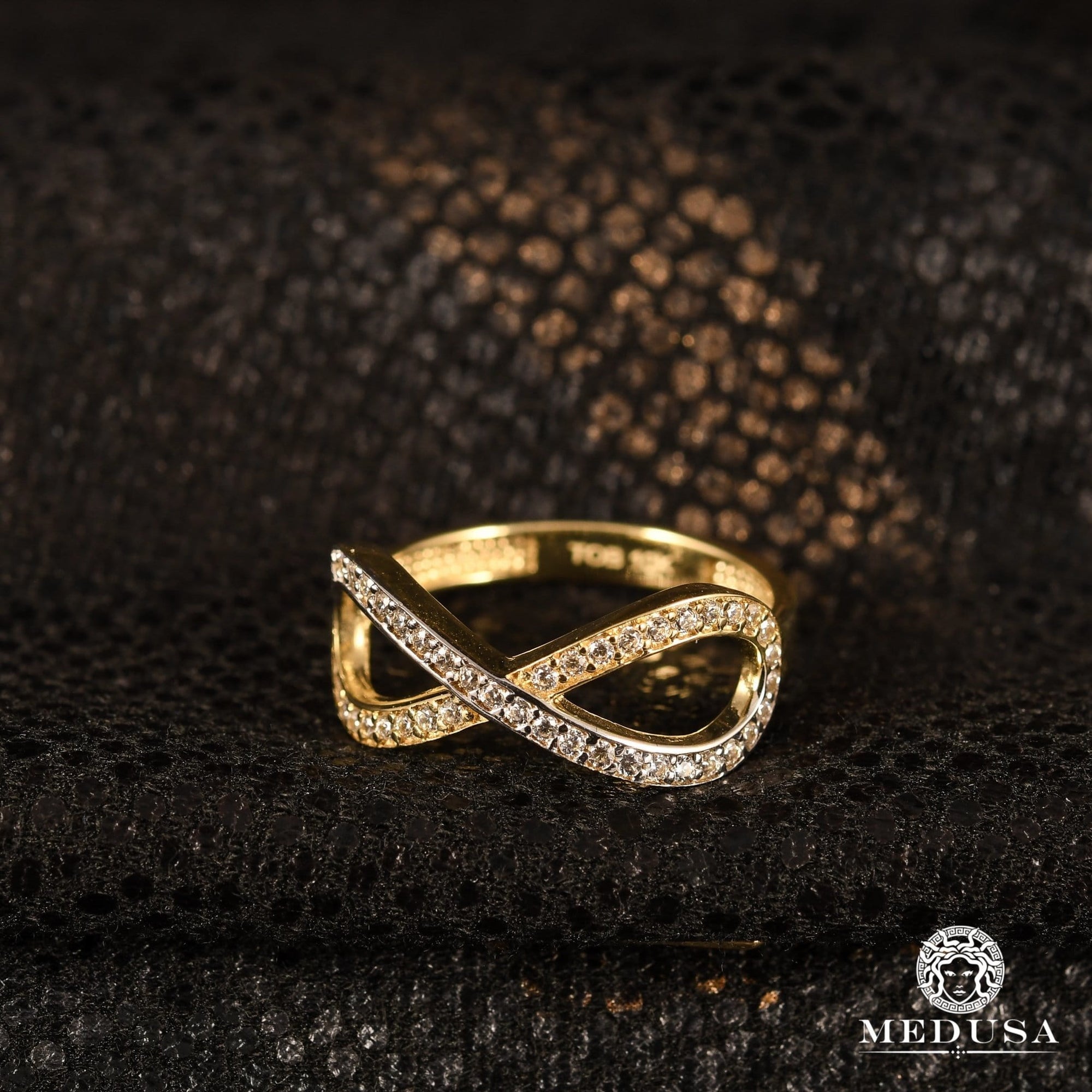 Bague en Or 10K | Bague Femme Eternal F2 - Infinity Or Jaune