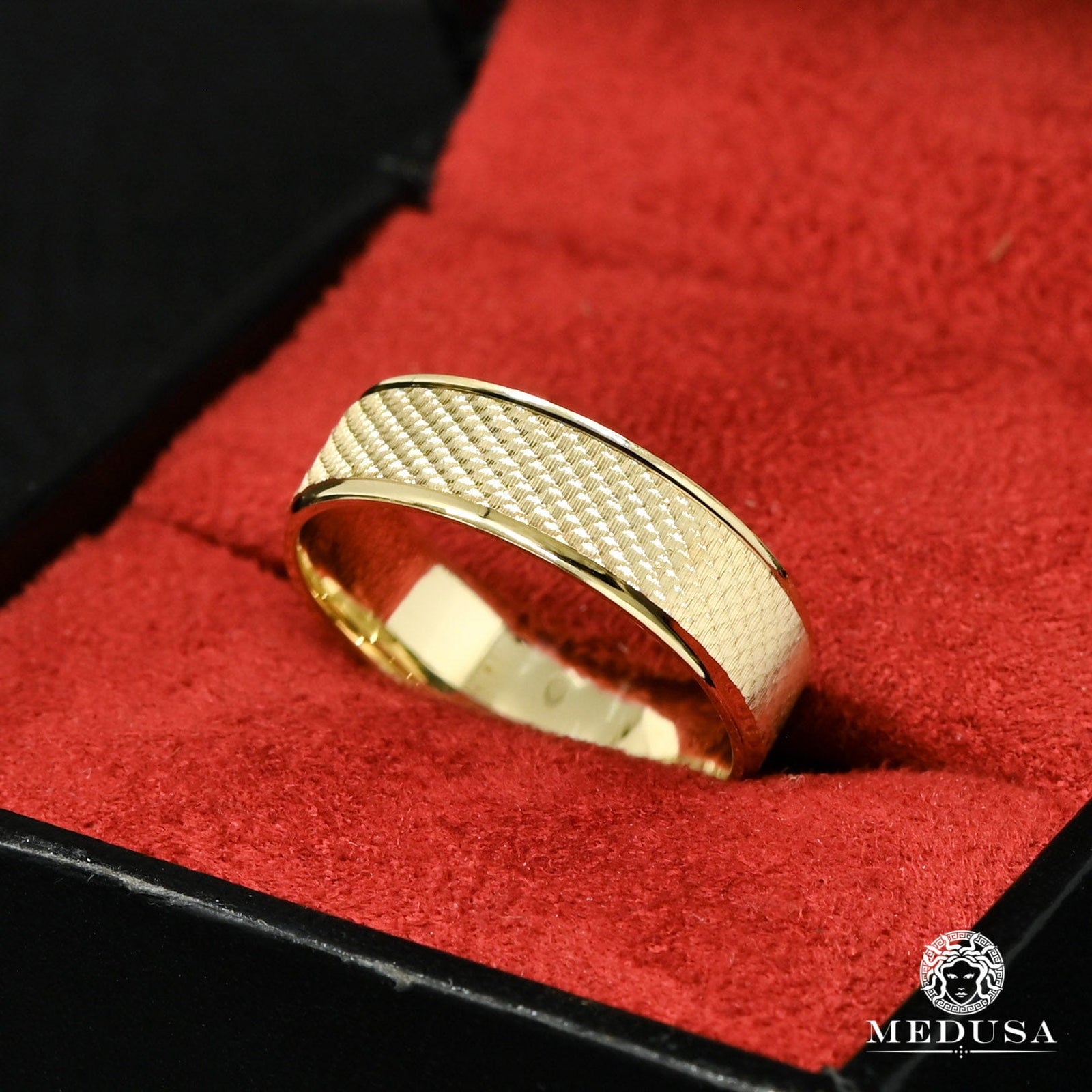 Jonc en Or 10K | Jonc Homme Jonc H18 Or Jaune - MED104