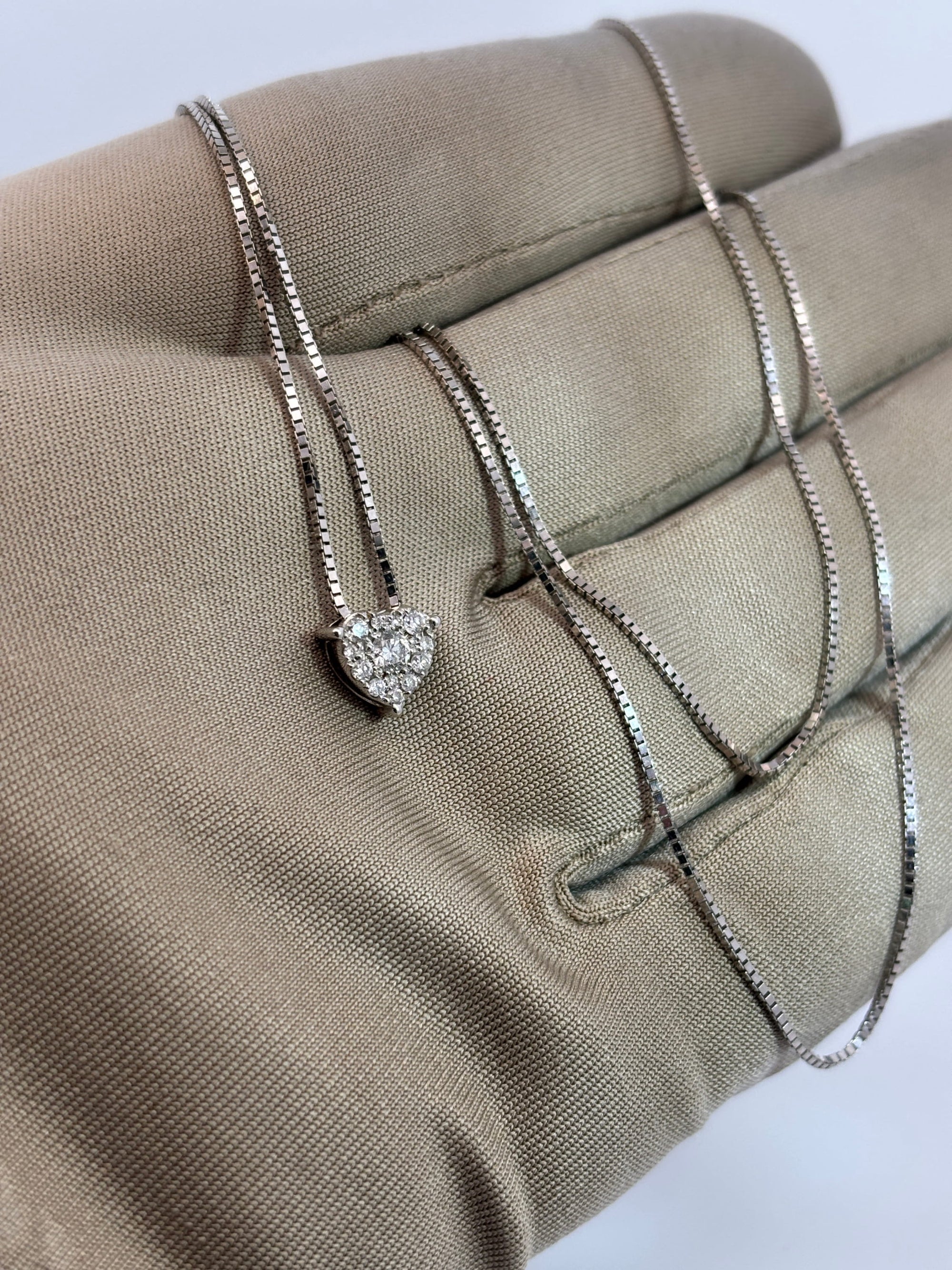 Bijoux Liquidation | Remise à Neuf Kit Coeur diamant or blanc