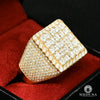 Bague à Diamants en Or 14K | Homme Luxurious D16 - Princess Cut