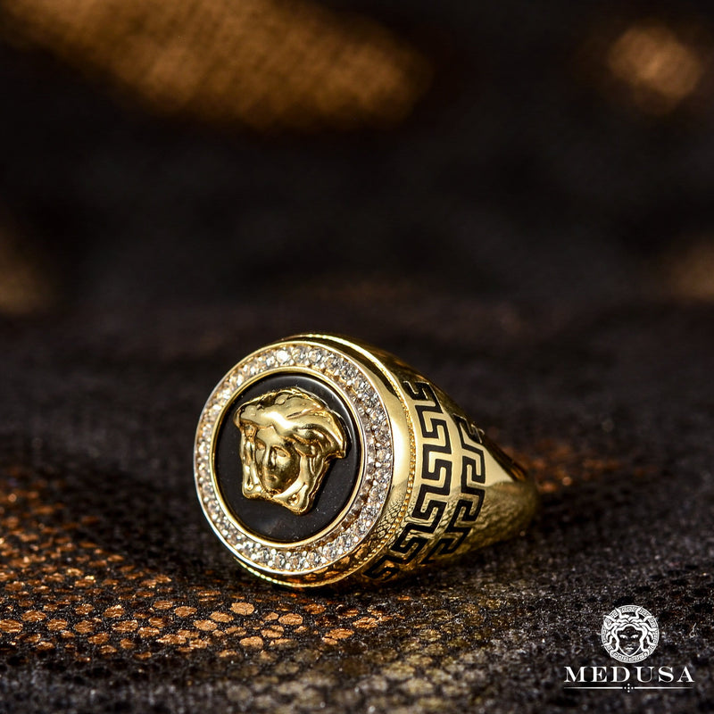 Bague Argent Bague Versace Homme Medusa Statement Greek 925