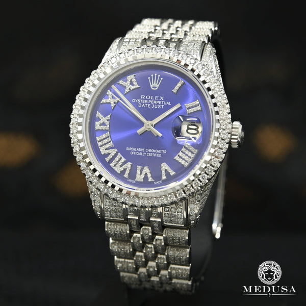 Blue Diamond Rolex Fond Bleu Homme Shop Rolex Day-Date Models