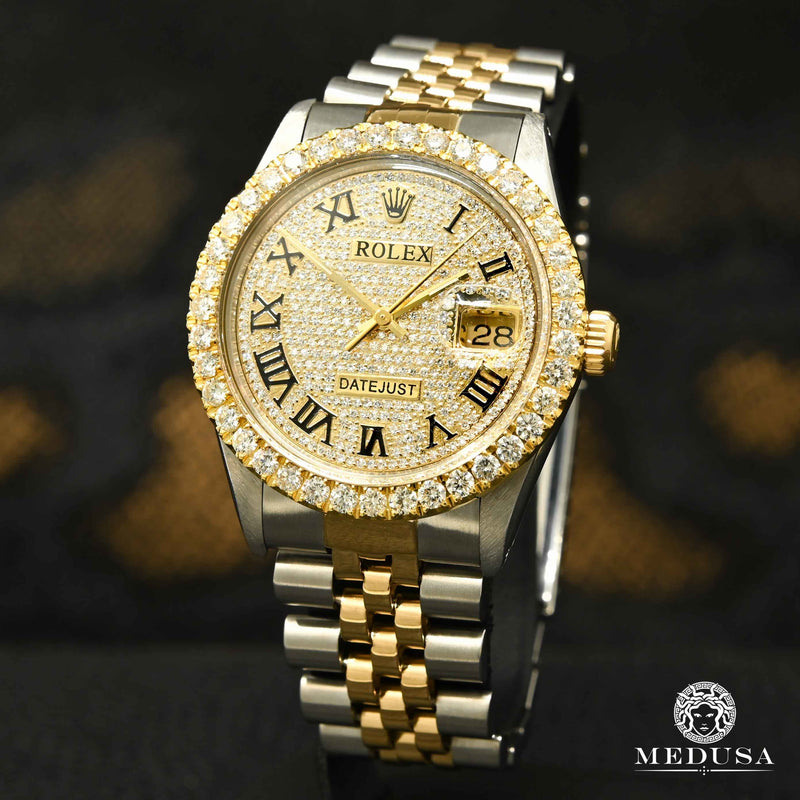 Montre Rolex | Homme Datejust 36mm - Romain Iced Or 2 Tons