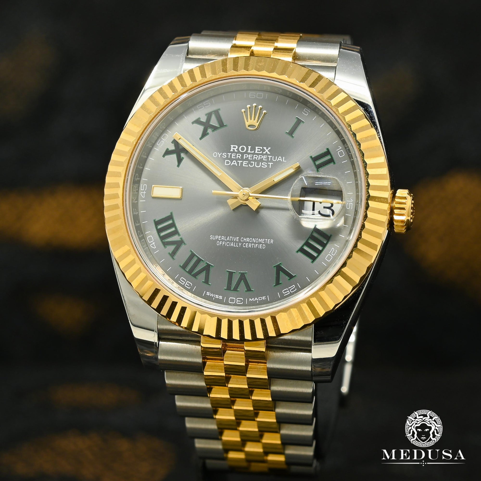 Montre Rolex | Montre Homme Rolex Datejust 41mm - Jubilee Wimbledon Dial 2-Tons Or 2 Tons