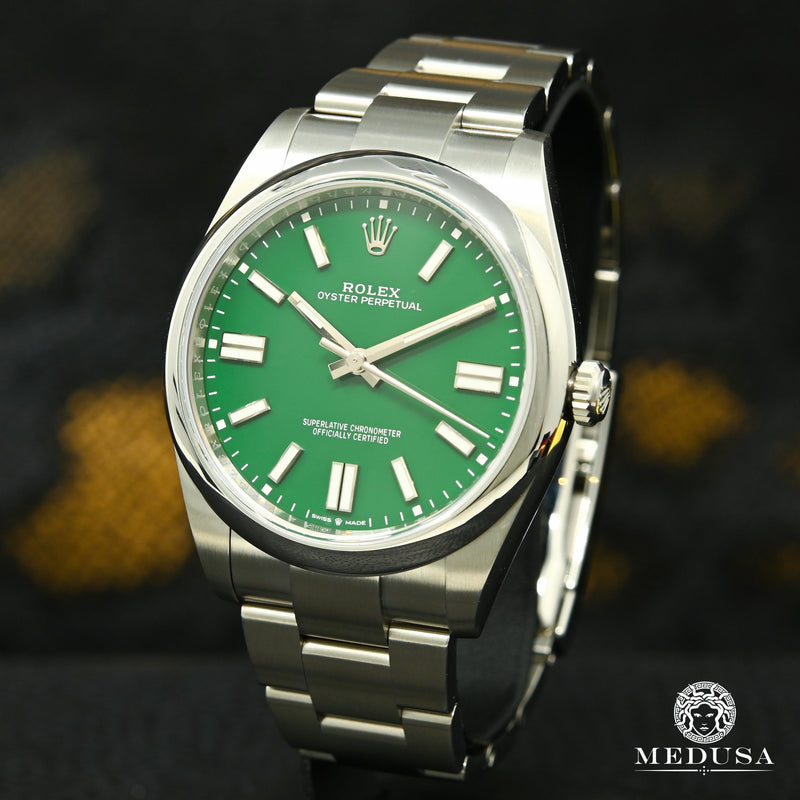 Montre Rolex | Montre Homme Rolex Oyster Perpetual 41mm - Green Stainless
