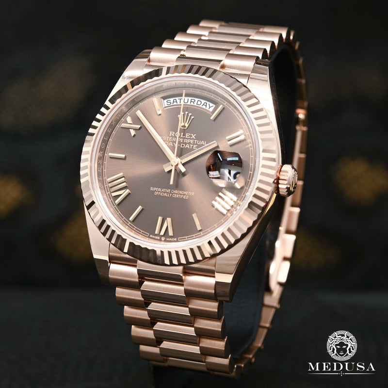 Rolex watch | Rolex President Day-Date Men&#39;s Watch 40mm - Chocolate Rose Gold Rose Gold
