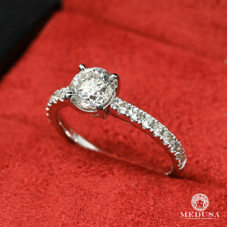 Solitaire D11 - Round Cut - Or Blanc