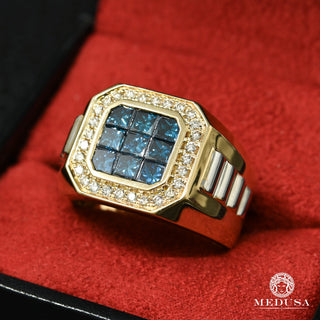Square D30 - Sapphire  - Yellow Gold