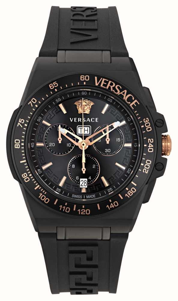 Montre Versace | Montre Homme Versace Greca Extreme Chrono - VE7H00323 Or Rose 2 Tons