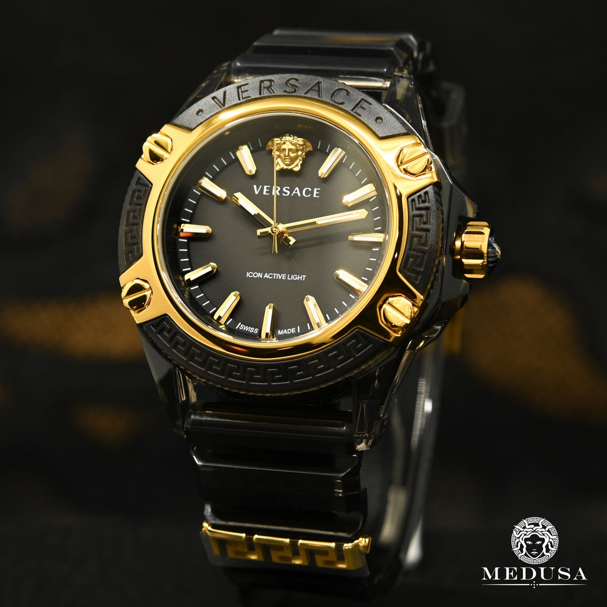 Montre Versace | Homme Icon Active Indiglo - VE6E00123 Or Jaune