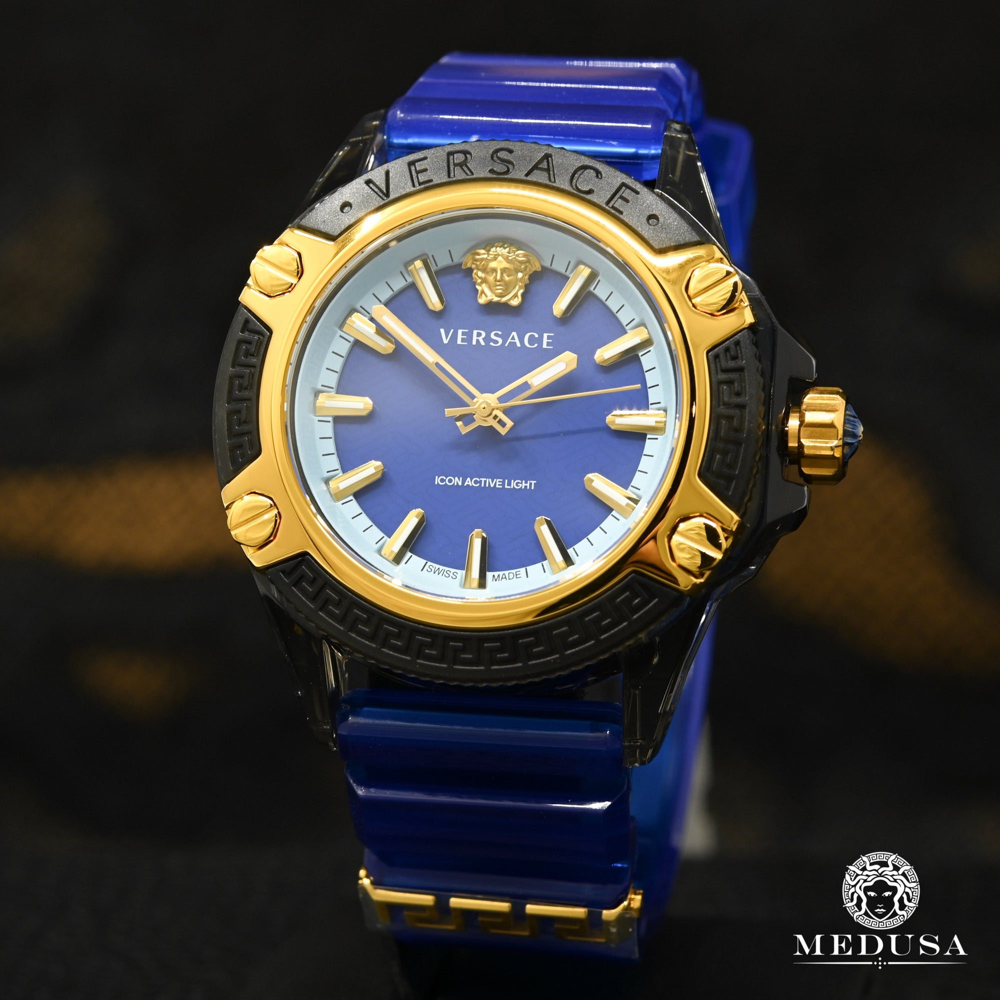 Montre Versace | Homme Icon Active Indiglo - VE6E00323 Or Jaune