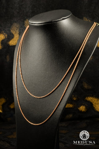 1.5mm Rope Rose Gold  - 18'' / Rose Gold