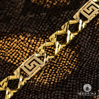 10.5mm Gianni M8 Bracelet  - 8'' / Yellow Gold