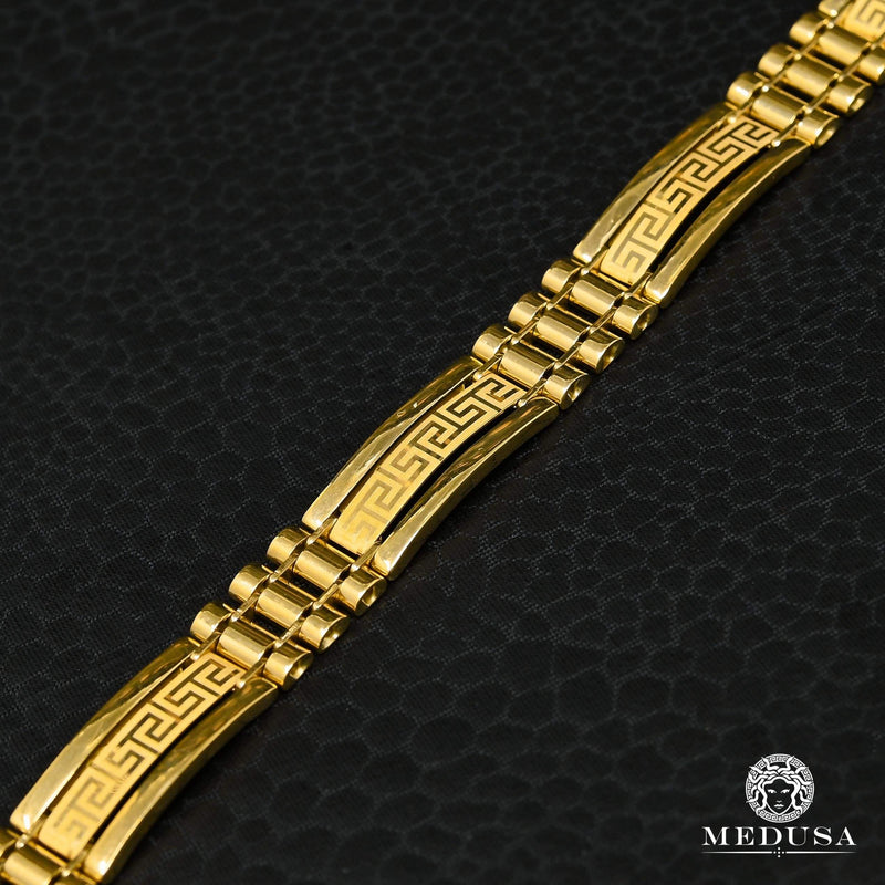 10K Gold Bracelet | Men&#39;s Bracelet 10mm Bracelet Sparta H4 8.5 / Yellow Gold